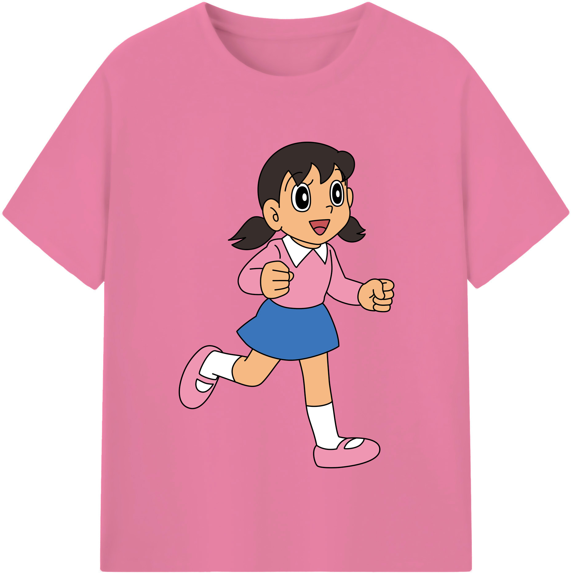 （画像用） ドラえもん みなもと しずか Doraemon Shizuka Minamoto 綿100％半袖Tシャツ（フロントプリント）